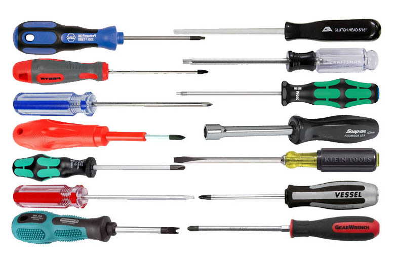 Flexible 90 Degree Right Angle Screwdriver for Various Screw Head Sizes
